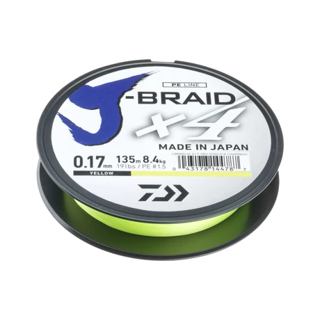 Daiwa J-braid X4 yellow 0,10mm