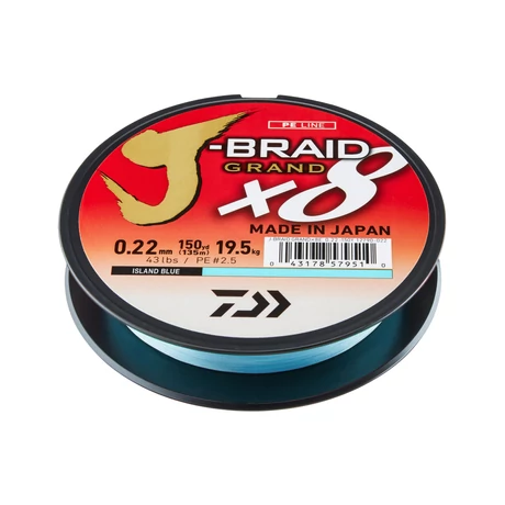 Daiwa J-braid grand X8 kék 0,16mm