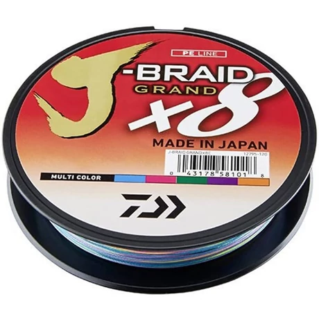 Daiwa J-braid grand X8 multicolor 0,13mm
