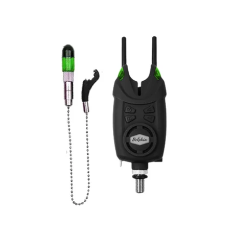 Delphin optimo 9V+CSWII+snag kapásjelző 1db jelző külön zöld