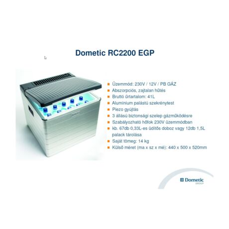 Dometic RC2200 EGP Abszorpciós hűtőláda
