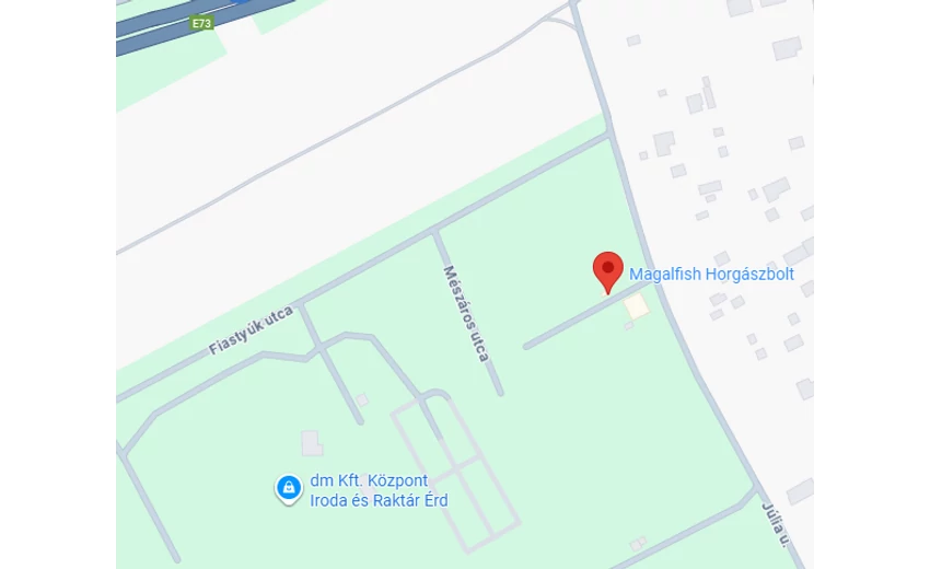 Térkép, amely az fizikai üzletet és környékét mutatja.