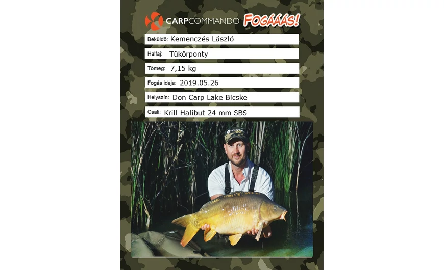 Kemenczés László - 7,15 kg - Don Carp Lake